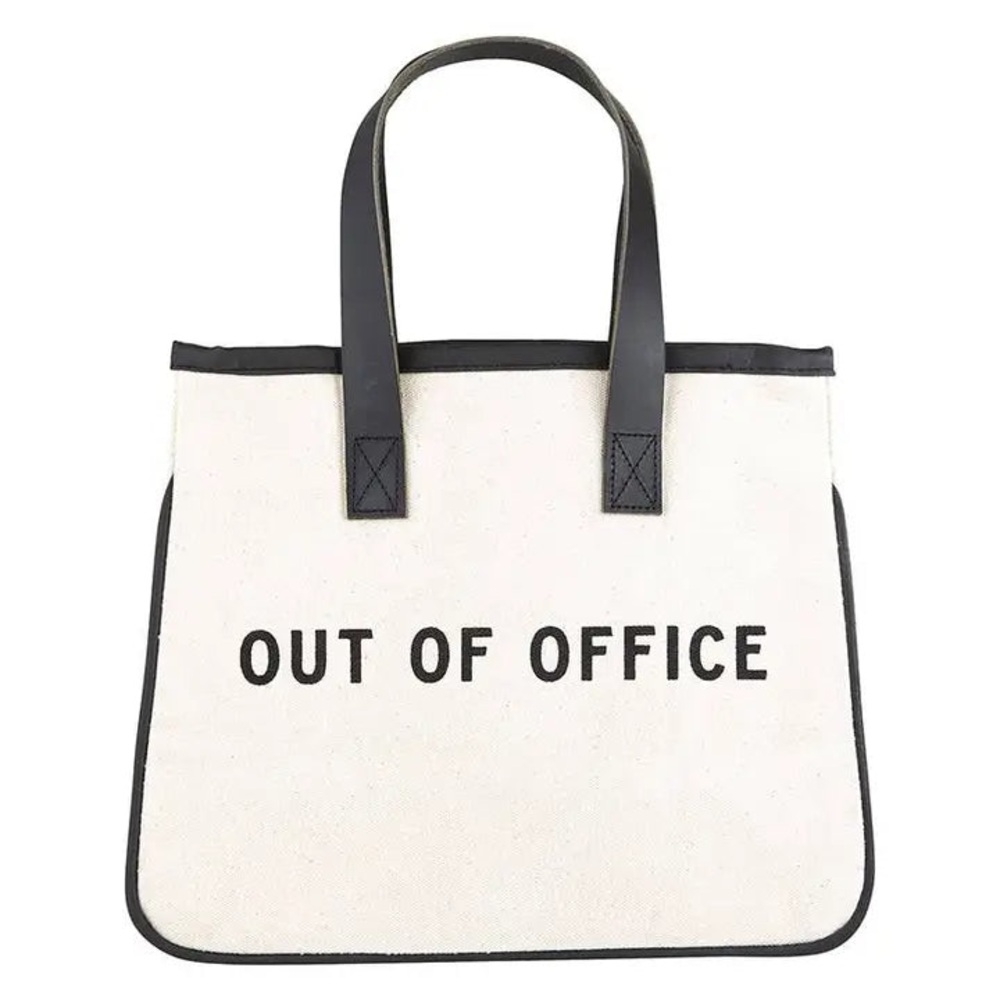 Santa Barbara Design Studio Mini Canvas Tote - “OUT OF OFFICE” - NWT